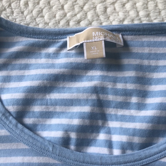 Michael Kors Blue Stripe Shirt - Picture 3 of 4